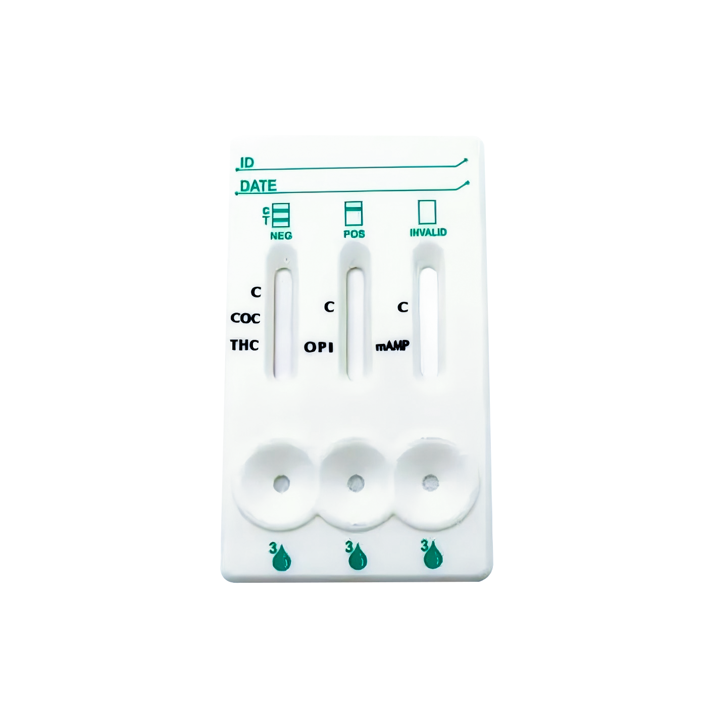 Customizable Drug Test: 3 Panel Cassette by Hysen Inc.